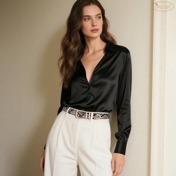 Women\'s Unique Gold Buckle Ladies Fashion Soft Faux Leather Waist Belt